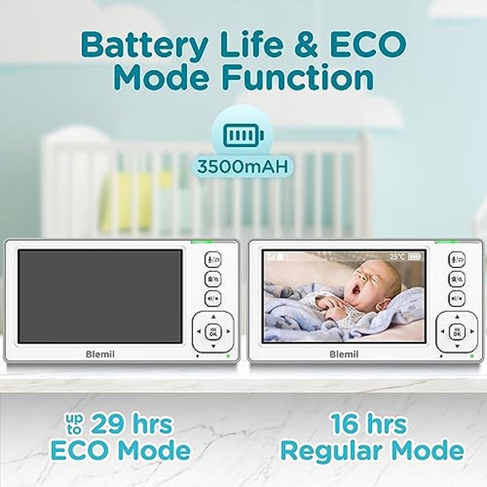 Monitor Baby: Blemil Baby Monitor with 2 Cameras and Audio – Close-up Detail