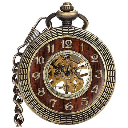 Vigoroso Men's Hand-Wind Mechanical Pocket Watch – Front View