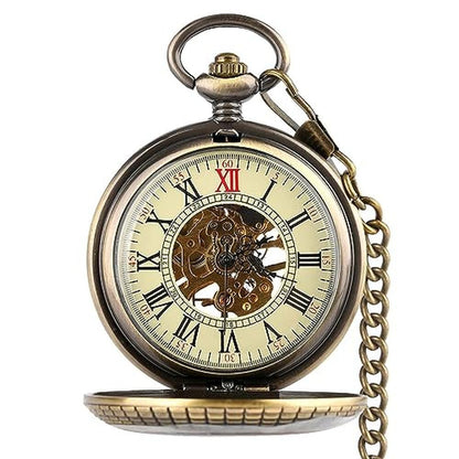 Vigoroso Men's Hand-Wind Mechanical Pocket Watch – Side View