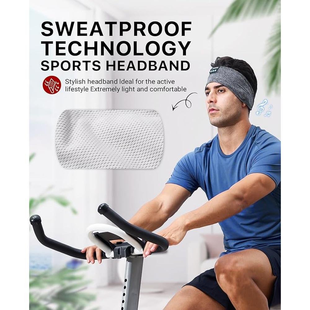 Perytong Sleep Headphones Wireless Headband Stretchable – Close-up Detail