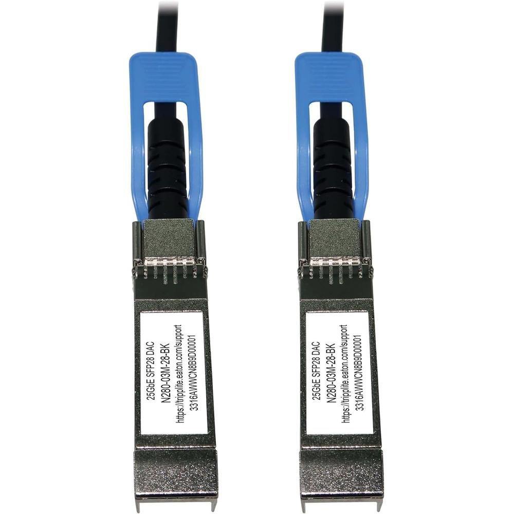 Tripp Lite Series SFP28 to SFP28 25GbE Passive Copper – Side View