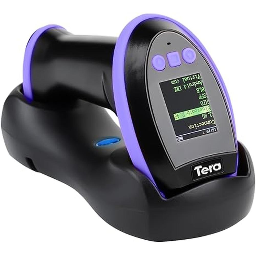 Tera Barcode Scanner: Wireless with Screen Pro Version 1D – Front View