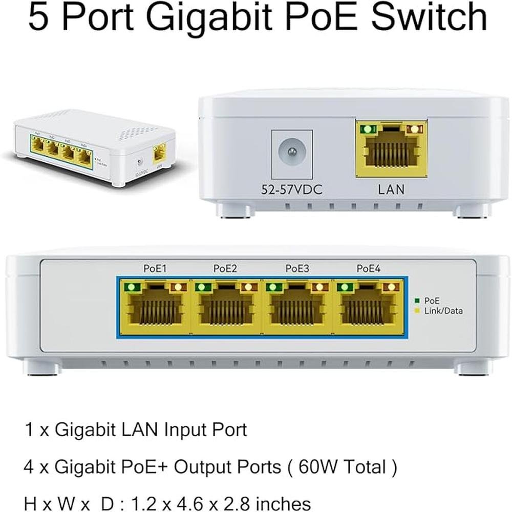 EN-S4P 5 Port Gigabit PoE Switch – Packaging