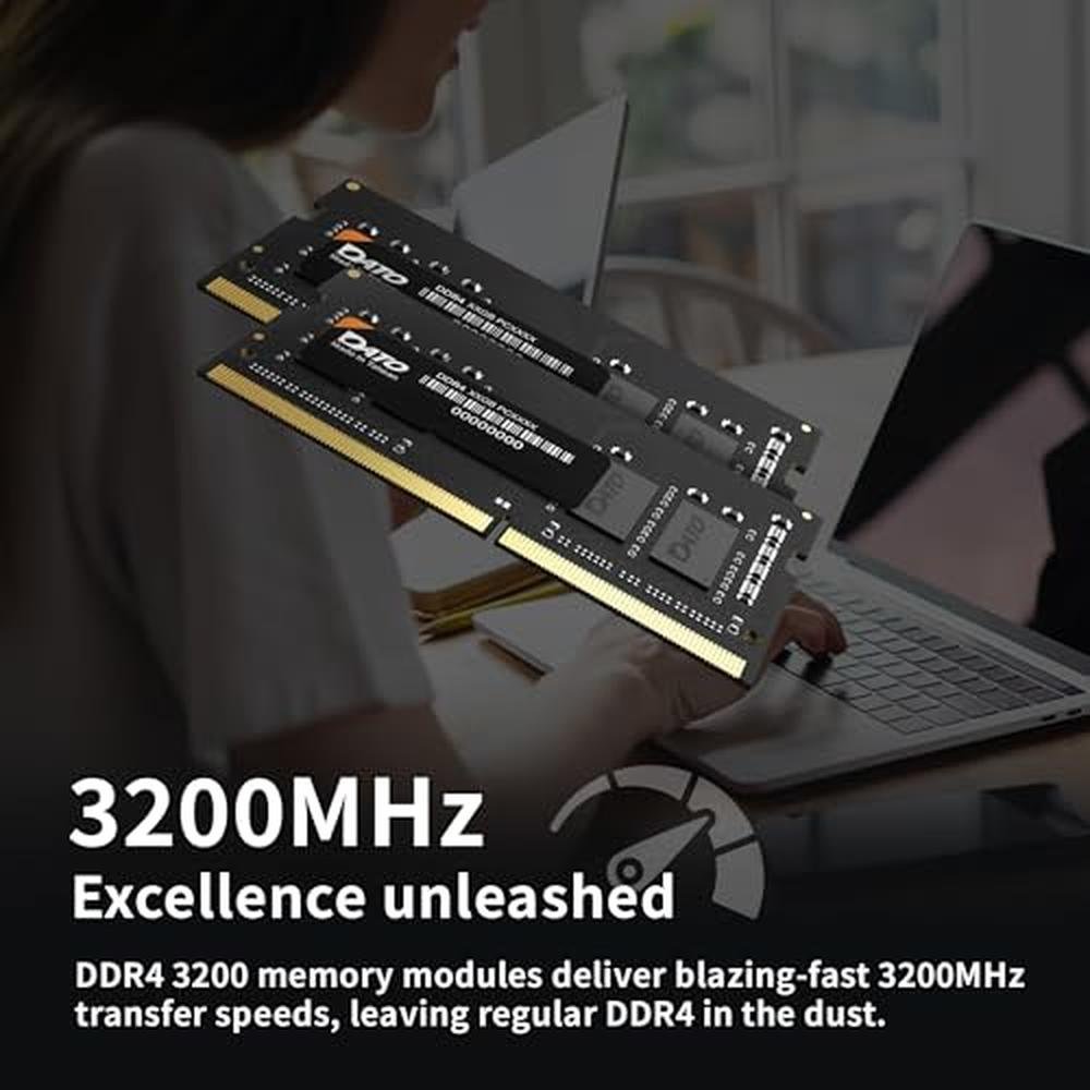 SODIMM Dato: DATO 8GB RAM DDR4 3200MHz PC4-25600 CL22 – Close-up Detail