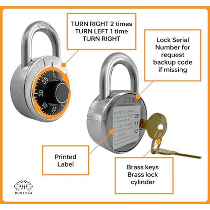 Premium Combination Padlocks: DuoTyga 2-Pack with Keyed – In Use