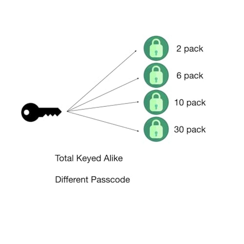 Premium Combination Padlocks: DuoTyga 2-Pack with Keyed – Packaging