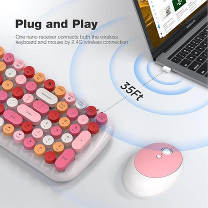KNOWSQT Wireless Keyboard and Mouse Combo – Side View