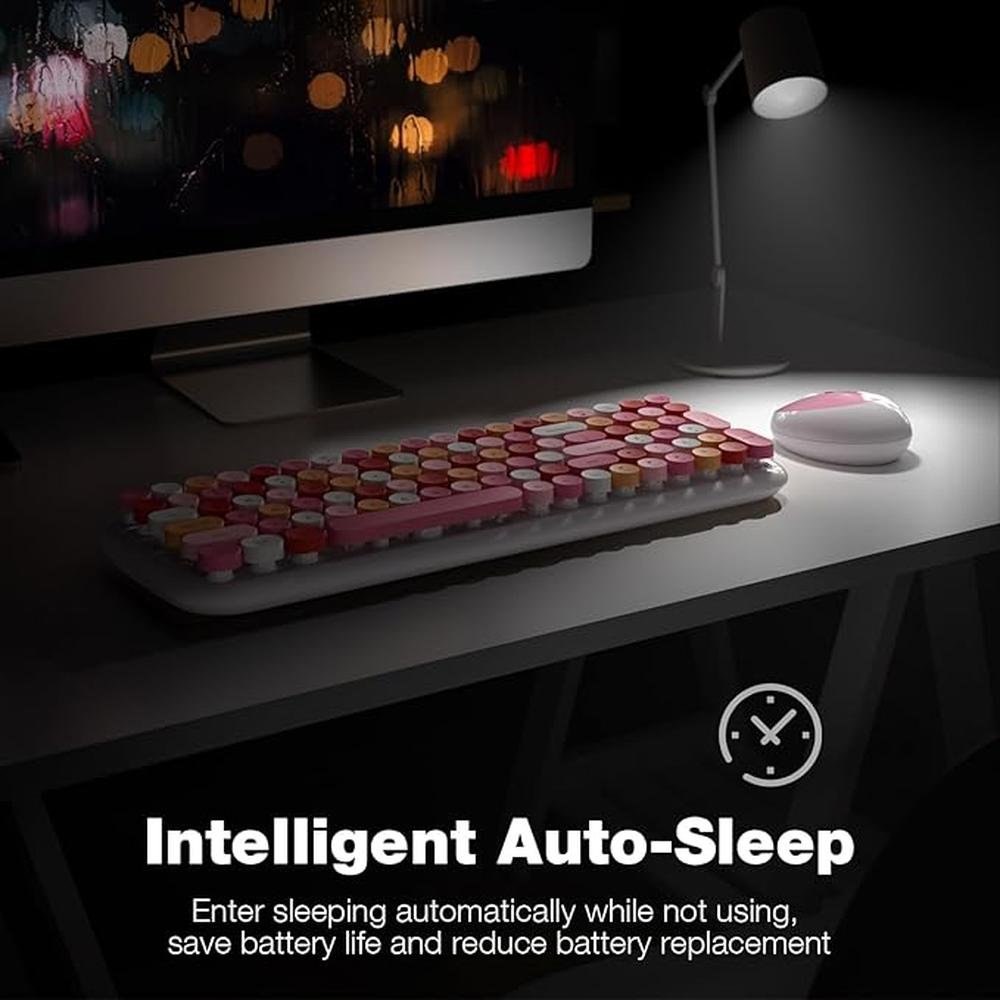 KNOWSQT Wireless Keyboard and Mouse Combo – In Use