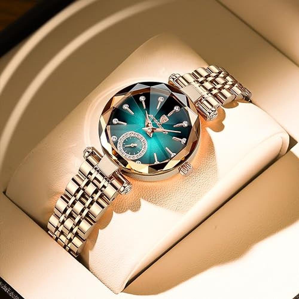 Women Watch: Gosasa Luxury Women's Watch Diamond Dial – Side View