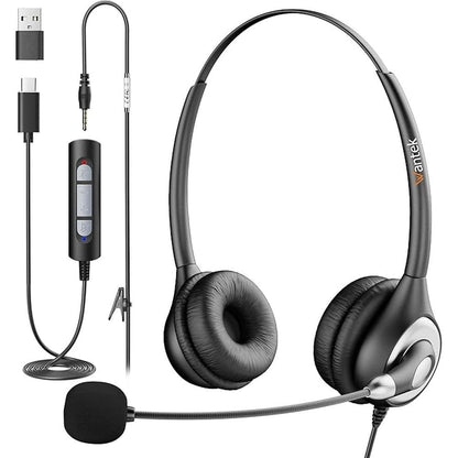 Wantek Headset with Microphone for PC – Front View