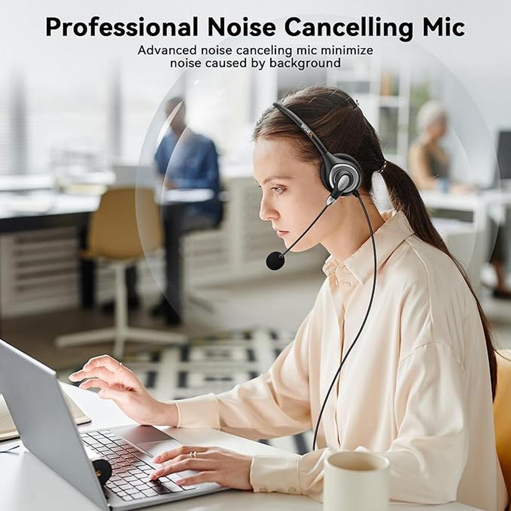 Wantek Headset with Microphone for PC – In Use