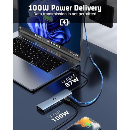 7 in 1 USB C Hub: Tymyp USB Adapter – Close-up Detail