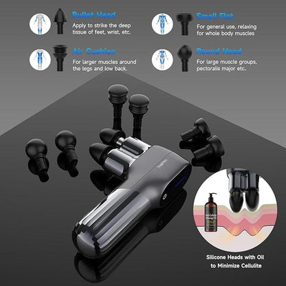 Gun Massage: HEYCHY Double-Head Mini Massage Gun Deep – Packaging