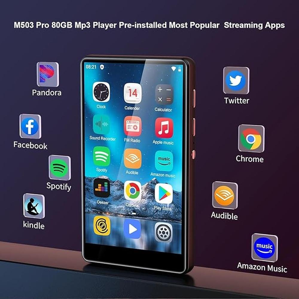 Music Player: M503 Pro 80GB MP3 MP4 Player with Bluetooth – In Use