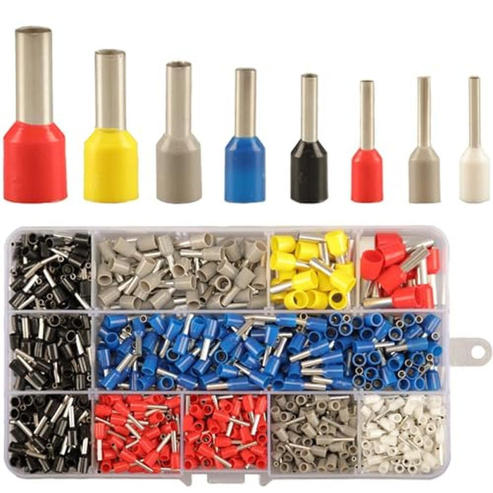 Terminal 900pcs: Premium Wire Ferrule Terminals Kit 8 Types – Front View