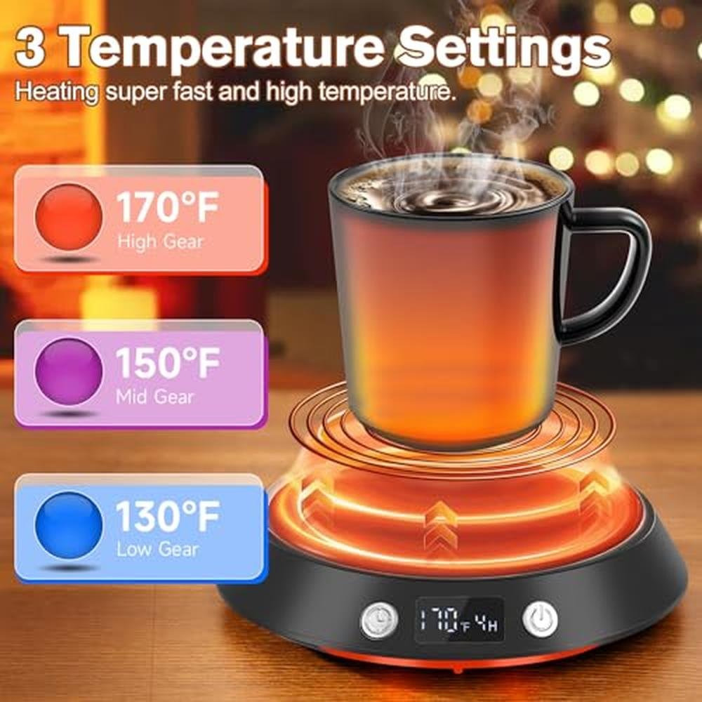 Warmer Coffee: Kepwam 55W Electric Coffee Warmer for Desk – Side View