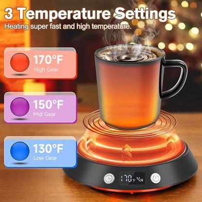 Warmer Coffee: Kepwam 55W Electric Coffee Warmer for Desk – Side View