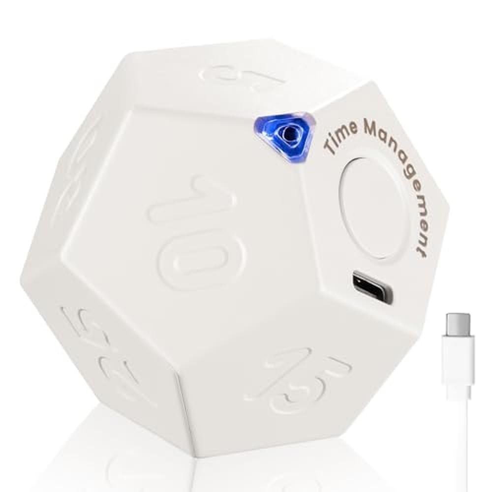 Pomodoro Cube Timer: KADAMS 11-Preset Countdowns with – Front View