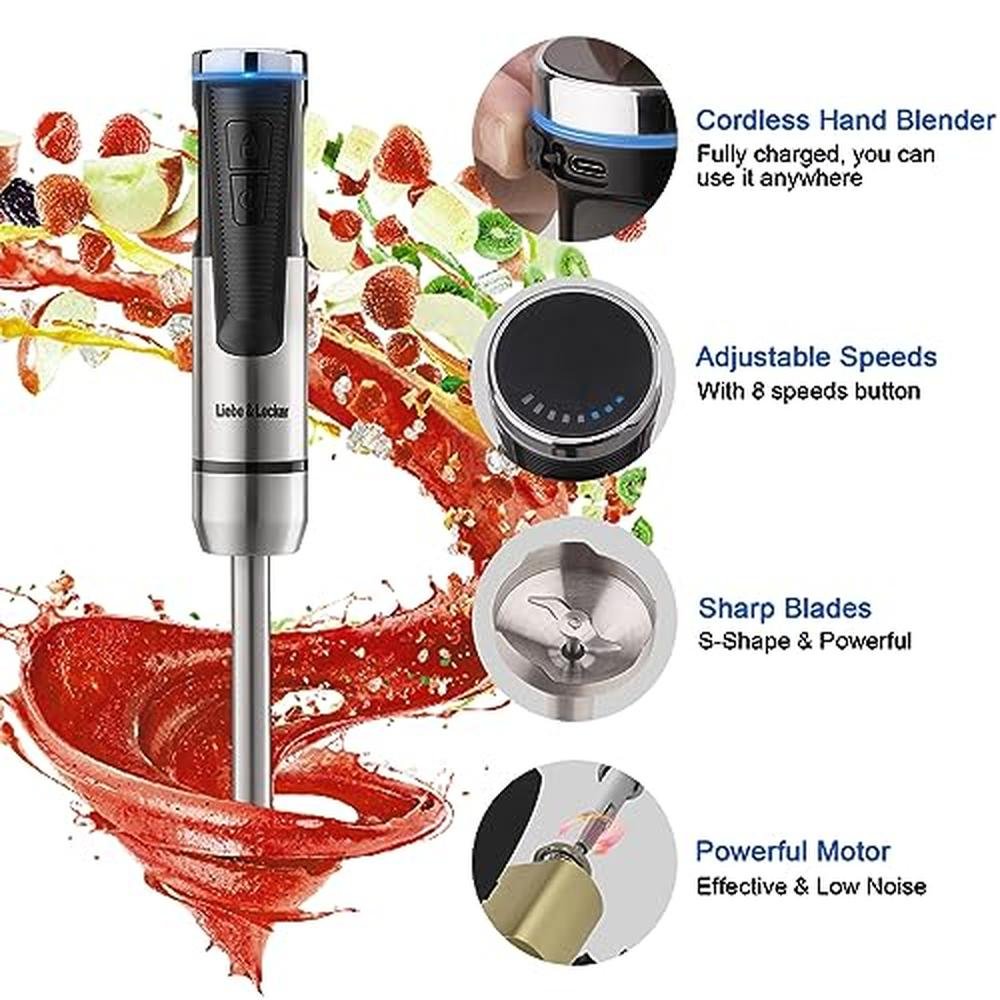 Blender Cordless: Liebe&Lecker Immersion Blender Handheld – In Use