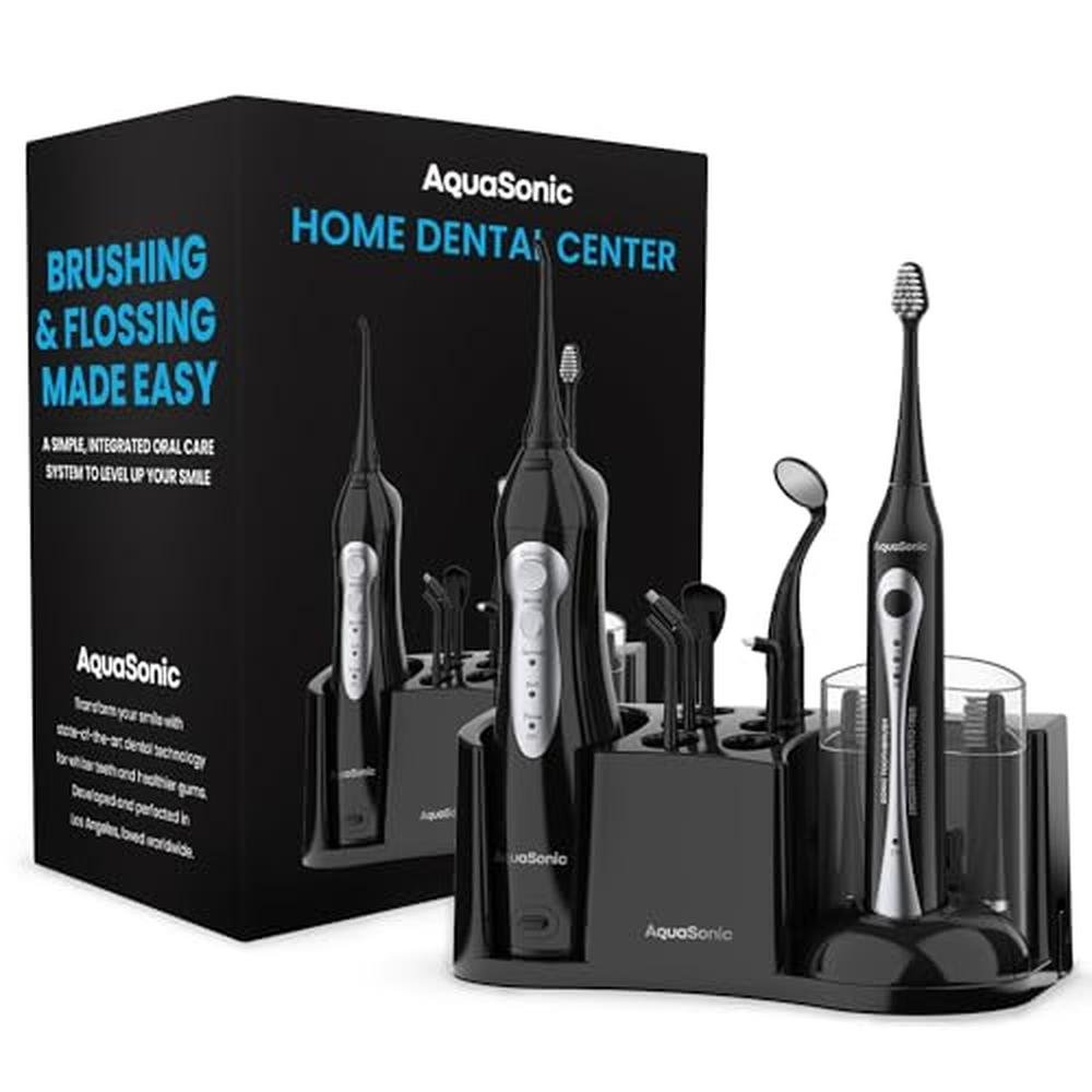 AquaSonic Home Dental Center: Rechargeable Power Toothbrush – Front View