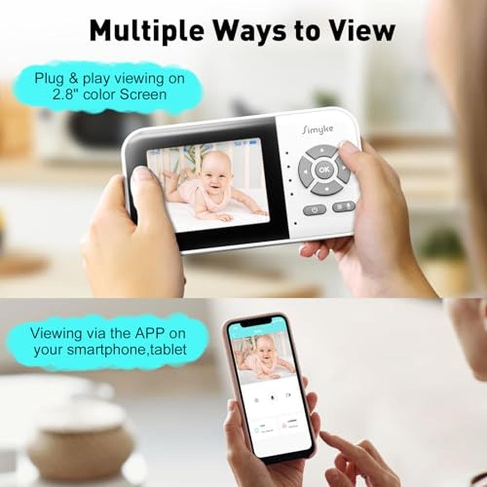 Baby Simyke: Simyke Upgrade Video Baby Monitor WiFi Baby – Side View