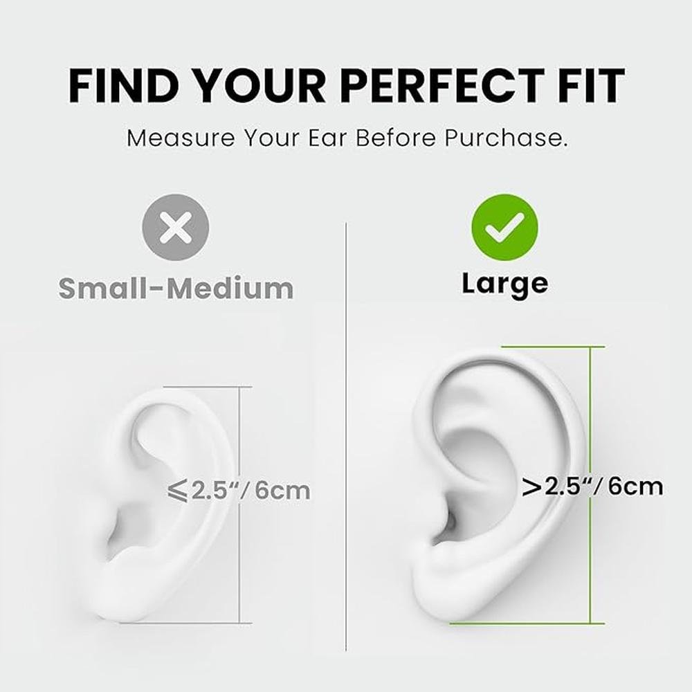 Avantree Resolve (Large) Wired Open-Ear Earbuds w/Mic & – In Use