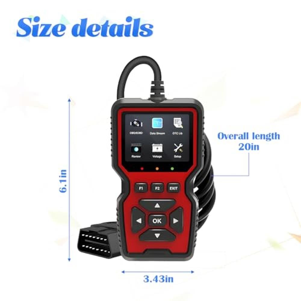 Car Code Reader: BESULEN V519 Auto Code Reader – Side View
