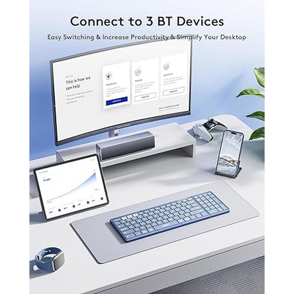 Keyboard Samsers: Samsers Foldable Bluetooth Keyboard with – Side View