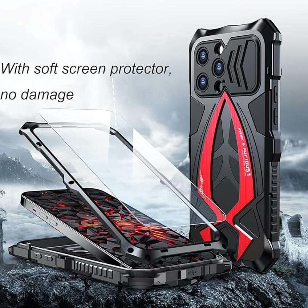 iPhone 15 Pro Max Case: Heavy Duty Protection Rugged Screw – In Use
