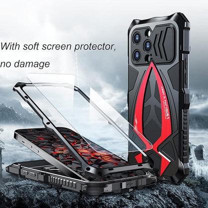 iPhone 15 Pro Max Case: Heavy Duty Protection Rugged Screw – In Use