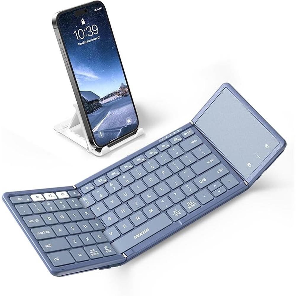 Keyboard Samsers: Samsers Foldable Bluetooth Keyboard with – Front View
