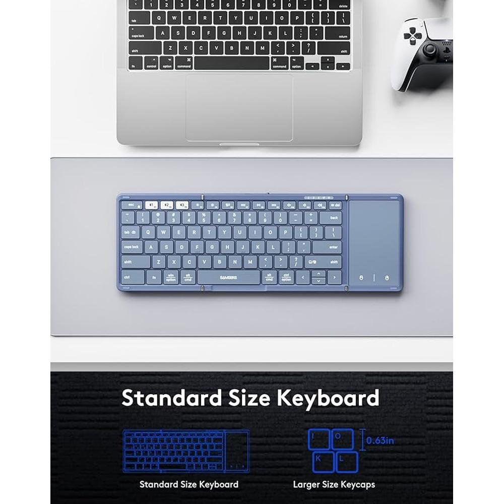 Keyboard Samsers: Samsers Foldable Bluetooth Keyboard with – In Use