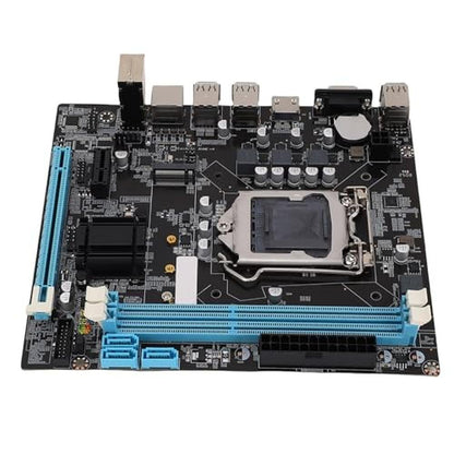 H61 Motherboard: LGA1155 Socket DDR3 M.2 NVMe/NGFF 6 USB2.0 – Front View