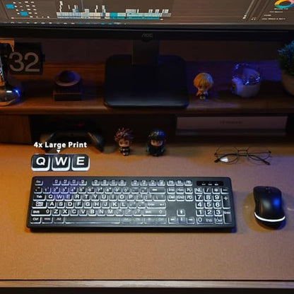 Wireless Keyboard Mouse: KOPJIPPOM 2.4G Full-Size Keyboard – Packaging