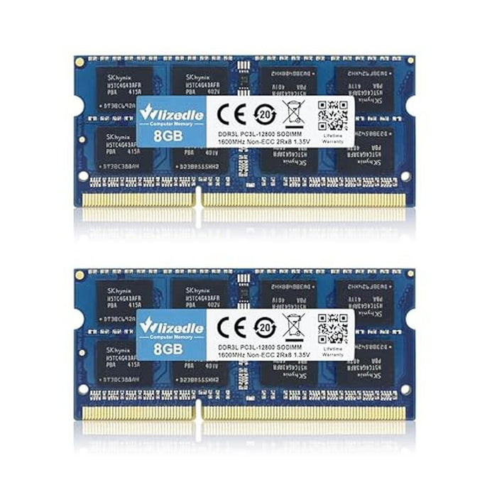 DDR3 RAM: Wlizedle 16GB Kit 2x8GB Laptop RAM 1600MHz CL11 – Front View