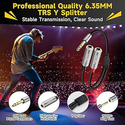 Stereo Splitter: Togconn 1/4 Inch TRS Y Adapter – Side View