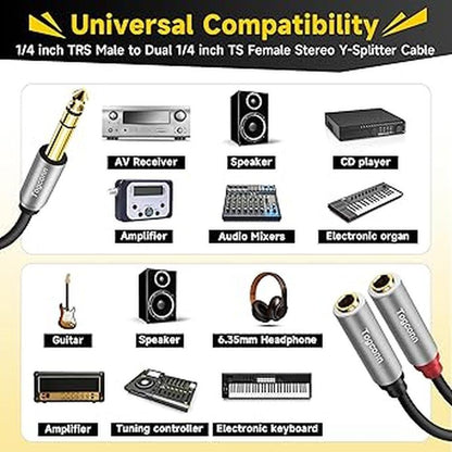 Stereo Splitter: Togconn 1/4 Inch TRS Y Adapter – Packaging