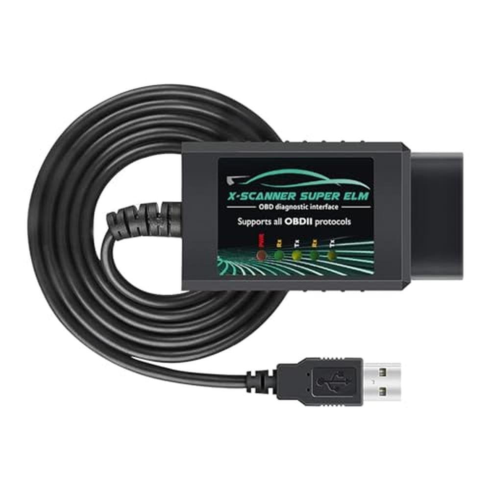 OBD2 Adapter: ELM327 Scanner with FT232RL 18F25K80 V1.4 – Front View