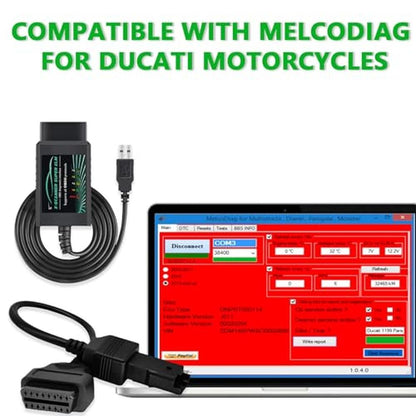 OBD2 Adapter: ELM327 Scanner with FT232RL 18F25K80 V1.4 – Side View