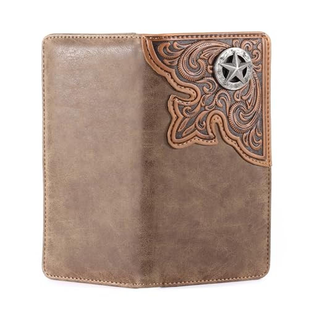 Montana West Western Wallet for Men Long Bifold Wallet with – In Use