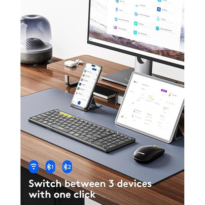 Keyboard Mouse: Samsers Folding Bluetooth Keyboard Combo – Side View