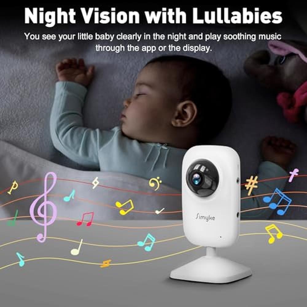 Simyke Baby Monitor: Simyke Upgrade Video Baby Monitor with – In Use