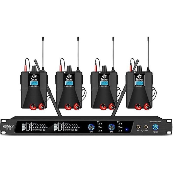 D Debra Audio PRO Mono ER-202 UHF Dual Channel Wireless in – Front View