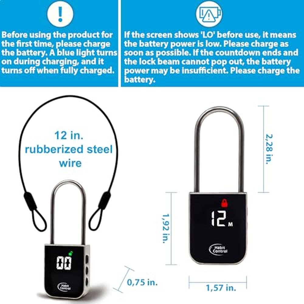 Premium Habit Control Metal Timer Lock – In Use