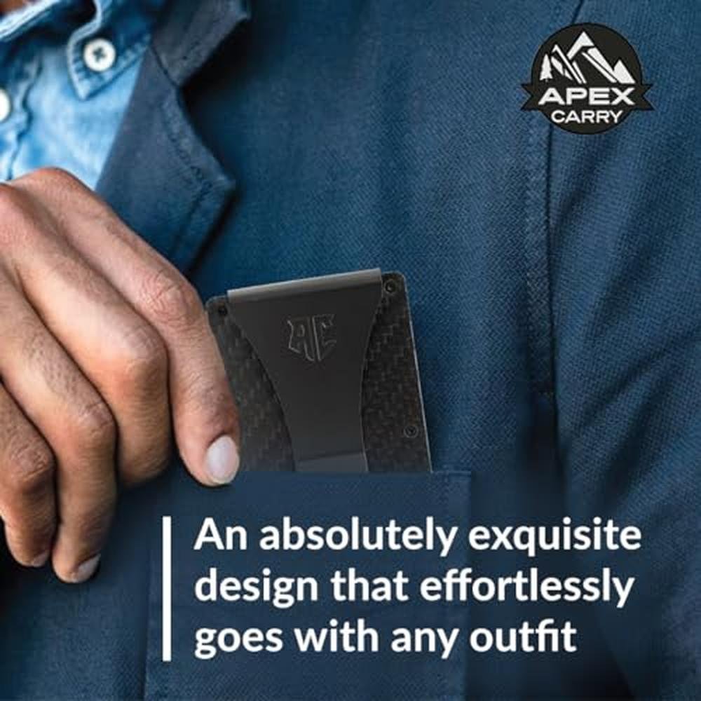 APEX CARRY Men's Minimalist Credit Card Holder – In Use