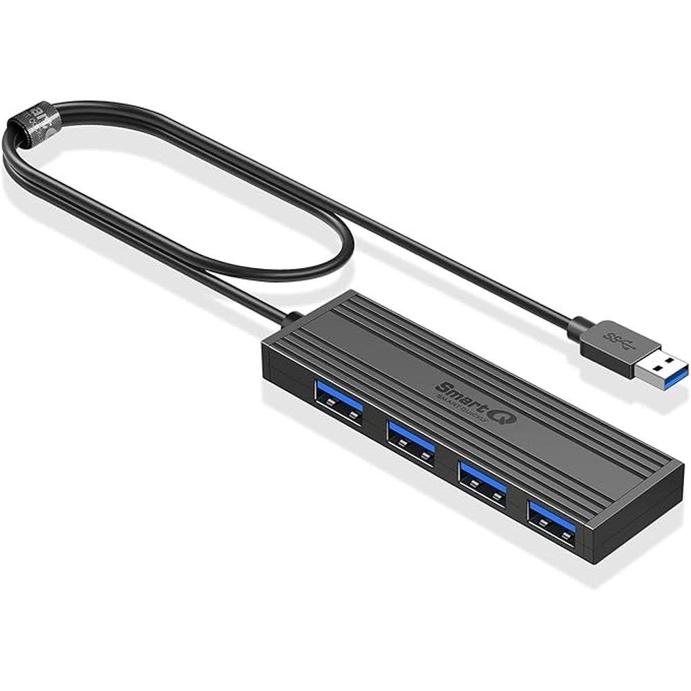 4-Port USB 3.0 Ultra-Thin Data Hub – Front View