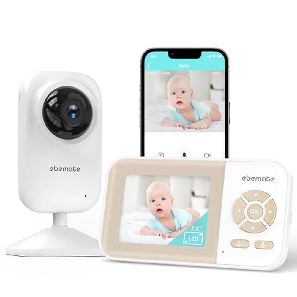 Video Baby Monitor: Ebemate EBE28 2.8 LCD Screen Video – Front View