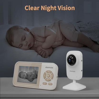 Video Baby Monitor: Ebemate EBE28-2 2-Camera 2.8 LCD Screen – Packaging