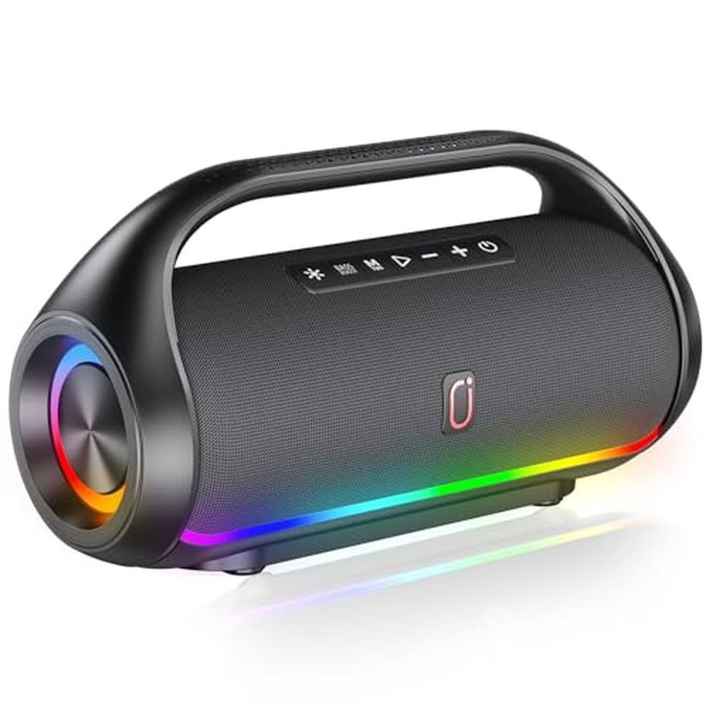 Bluetooth Speaker: HWWR IPX5 Waterproof Portable Bluetooth – Front View