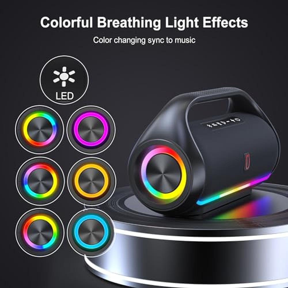 Bluetooth Speaker: HWWR IPX5 Waterproof Portable Bluetooth – Close-up Detail